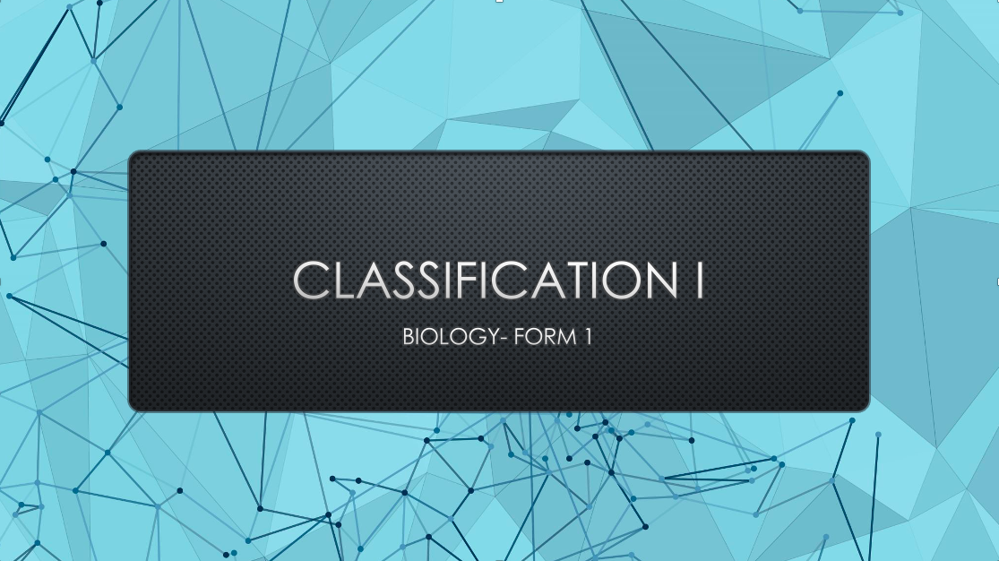 CLASSIFICATION I